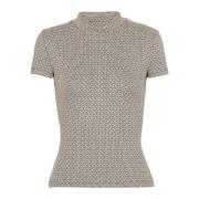 Balmain Mini monogram jacquard topp Multicolor, Dam