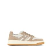 Hogan Vita/Beige Läder Sneakers Beige, Herr