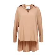 Erika Cavallini Long Sleeve Tops Beige, Dam