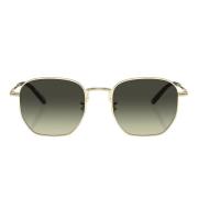 Oliver Peoples Unika Hexagonala Solglasögon med Anpassade Detaljer Yel...