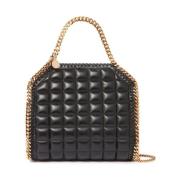 Stella McCartney Svart Quiltad Falabella Toteväska Black, Dam