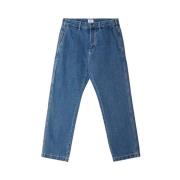 Obey Avslappnad pform Snickarjeans Blue, Herr