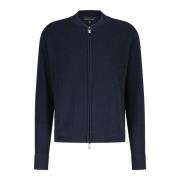 Emporio Armani Regular-Fit Ullblandad Kofta Blue, Herr