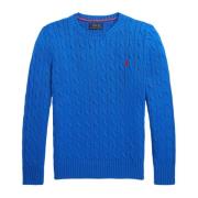 Polo Ralph Lauren Flätade Crew Neck Sweaters Blue, Dam