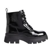 Calvin Klein Jeans Chunky Combat Laceup Stövlar Black, Dam