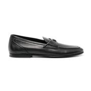 Dolce & Gabbana Svarta Läder Logo Plaque Loafers Black, Herr