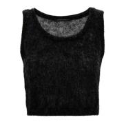 Alberta Ferretti Svarta Mohair Sweaters Black, Dam