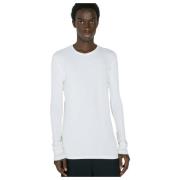 Ann Demeulemeester Modern Crewneck Långärmad T-shirt White, Herr