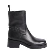 Calvin Klein Jeans Svarta Dams Biker Ankelboots Black, Dam