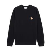 Maison Kitsuné Chillax Fox Patch Classic Sweatshirt Black, Herr