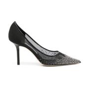 Jimmy Choo Svart kristalldekorerad klack Black, Dam