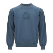 Dolce & Gabbana Logo Bomullssweatshirt Blue, Herr
