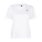 Adidas by Stella McCartney Logo-Print T-shirt i vitt White, Dam