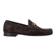 Tom Ford Brun Mocka Loafer med Kedja för Män Brown, Herr