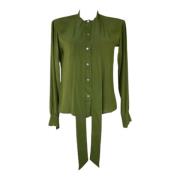 Saint Laurent Vintage Pre-owned Tyg toppar Green, Dam