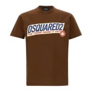 Dsquared2 Bruna T-shirts och Polos Brown, Herr