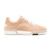 Moschino Signatur Teddy Bear Läder Sneakers Beige, Herr