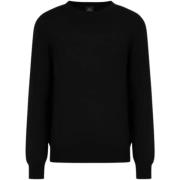 Armani Exchange Crewneck Sweater Black, Herr
