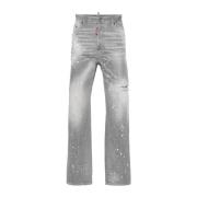 Dsquared2 Grå Distressed Denim Byxor Gray, Herr