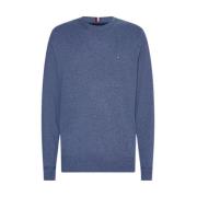 Tommy Hilfiger Pima Bomull Cashmere Crewneck Pullover Blue, Herr