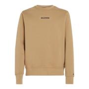 Tommy Hilfiger Herr Regular Crewneck Sweatshirt Beige, Herr