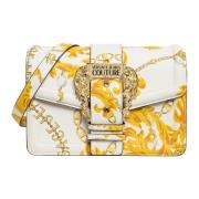 Versace Jeans Couture Abstrakt Kedja Crossbody-väska White, Dam