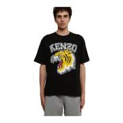 Kenzo Svart Tiger Varsity T-shirt Black, Herr