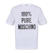 Moschino T-shirt med logotyp White, Herr