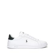 Polo Ralph Lauren Vita avslappnade lädersneakers för män White, Herr