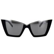 Saint Laurent Värdefulla Detaljer Cat-Eye Solglasögon Black, Dam