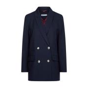 Tommy Hilfiger Dubbelknäppt ullblazer Blue, Dam