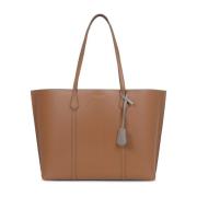 Tory Burch Perry Triple-Compartment Tote Väska Brown, Dam