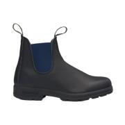 Blundstone Svarta Läderstövlar Black, Herr