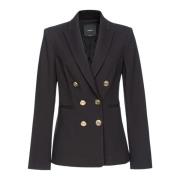 Pinko Blazer med metallknappar Black, Dam