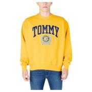 Tommy Jeans Herr Box College Sweatshirt Yellow, Herr
