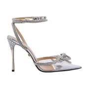 Mach & Mach Beige Jewel Bow Pumps White, Dam