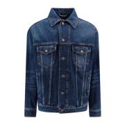 Dolce & Gabbana Logotypad Denimjacka Blue, Herr