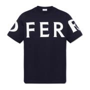 Salvatore Ferragamo Tryckt T-shirt Black, Herr