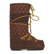 Moon Boot Brun Quiltade Ankelboots Brown, Dam