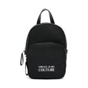 Versace Jeans Couture Svart Bucket Bag Ryggsäck för Kvinnor Black, Dam