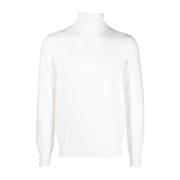 Barba Lyxig Cashmere Rollneck Sweater White, Herr