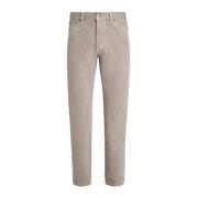 Ermenegildo Zegna Bomullsjeans med Sidofickor och Bakfickor Beige, Her...