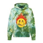 Palm Angels Stilfull Logo Hoodie Green, Herr