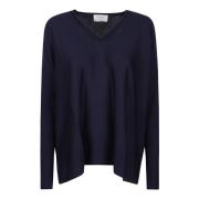 Snobby Sheep V-neck Knitwear Blue, Dam