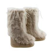 Moon Boot Icon Yeti Fuskpäls Snöskor Beige, Dam