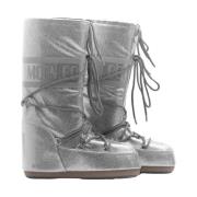 Moon Boot Glittriga Snöskor | Calf-längd Icon Stil Gray, Dam