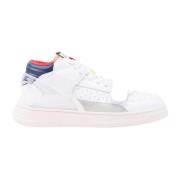 RUN OF Byon Herr Vintage Stil Läder Sneakers White, Herr