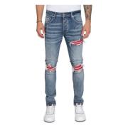 My Brand Röda Ripped Biker Jeans Blue, Herr