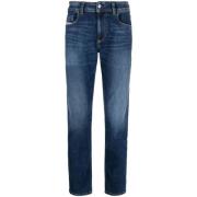 Diesel Blå Skinny Jeans med Låg Midja Blue, Herr