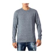 Jack & Jones Bomull Crew Neck Stickad Blue, Herr